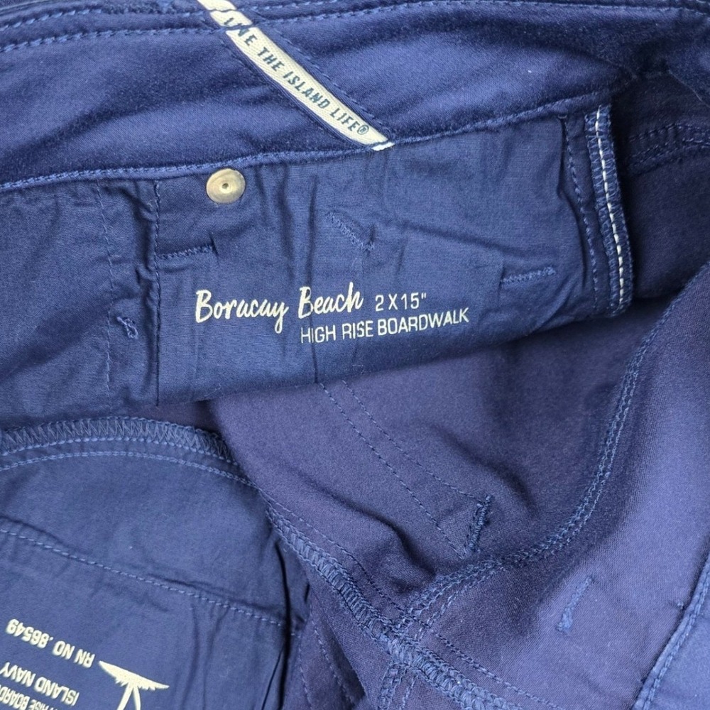 Tommy Bahama Boracay Beach High Rise Boardwalk Shorts Island Navy Blue Womens 2 - Picture 8 of 10